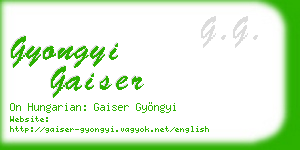 gyongyi gaiser business card